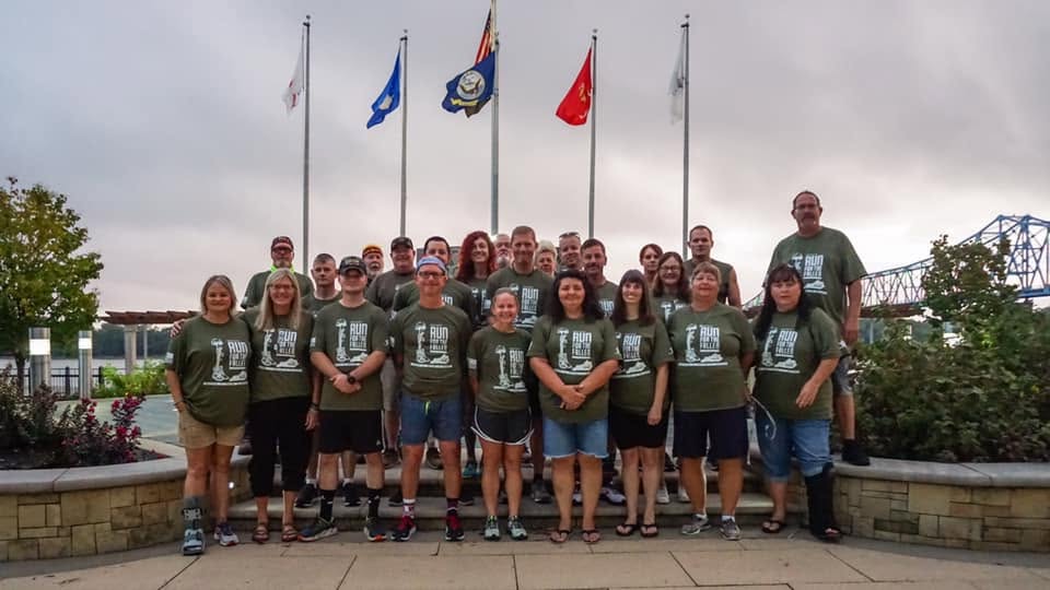 The Kentucky Run for the Fallen team at the waterfront